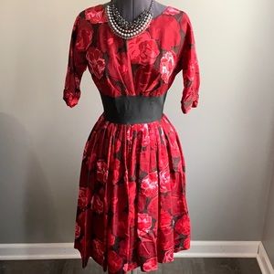 Vintage Floral Cocktail Dress